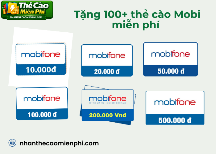 Tặng thẻ cào Mobifone miễn phí số lượng lớn